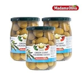 마다마 그린 자이언트 할키디키 올리브 545g(고형량 320g) x 3개