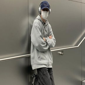 봄 가을 남여공용 어울리는 디자인 데일리 오버핏 후드집업 2color