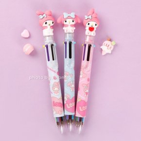 산리오 마이멜로디 볼펜 6색 필기구 학용품 입학 선물 1개