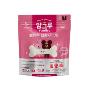 얌그루 뼈튼튼 칼슘K2 구미 딸기맛 (4g*60개)