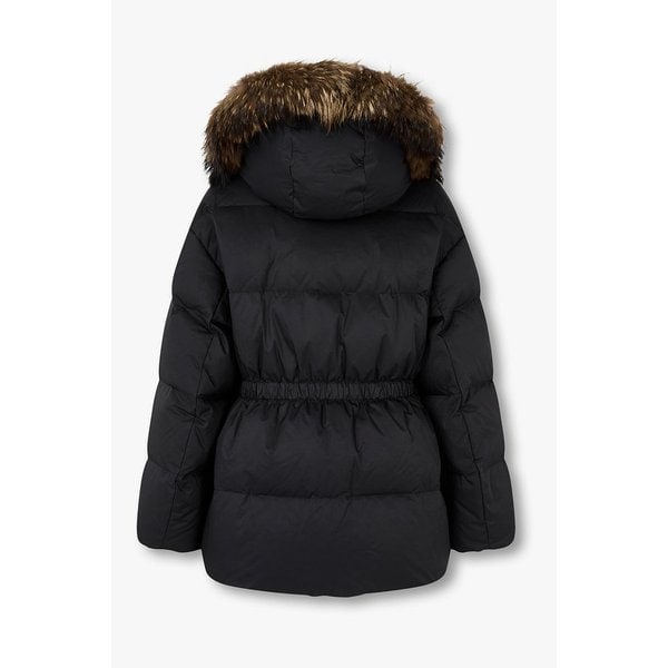 웨이스트 스트링 퍼 후드 다운 점퍼 7115417Y01199