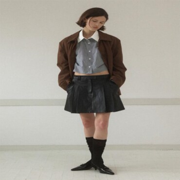 나인(Atelier Nain) 나인 BENNY SET-UP LEATHER SKIRT_S SK4959