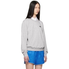 그레이 adidas Originals 스웨트셔츠 242752F098000