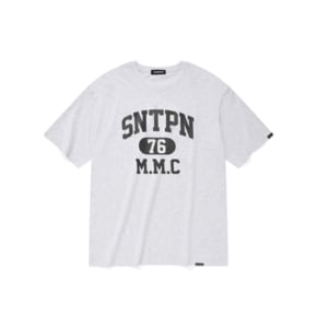 SP SNTPN LOGO T SHIRTS-ASH MELANGE BLACK