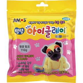 탱탱 아이클레이 파우치 형광핑크 110g