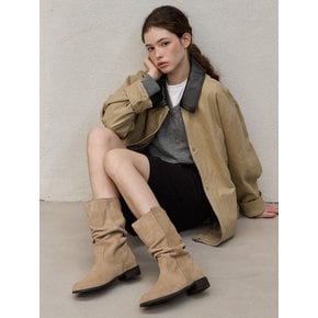 [단독]Heward 헤워드 스웨이드 소가죽 슬라우치 미들부츠_B3101_3color_3cm
