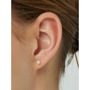 TS055 [Silver925] Tiny pearl earrings