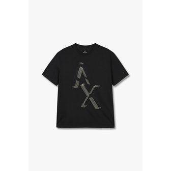 ARMANI EXCHANGE AX 남성 로고 그래픽 이지 티셔츠-블랙(A414130004)