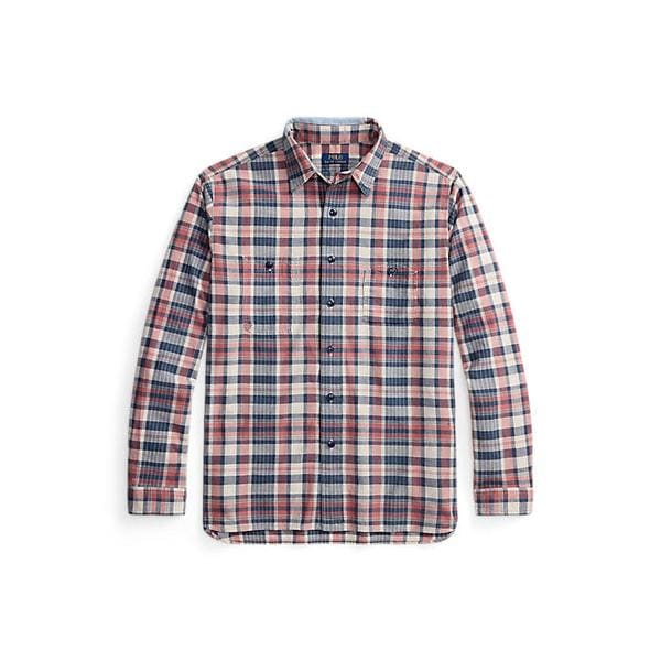 남성 클래식핏 리페어 마드라스 워크셔츠(MNPOWOV16824987101)