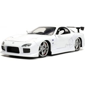 Jada Toys Fast & Furious 1:24 1992 마즈다 RX-7 다이캐스트 자동차, 어린이 및 성인용 장난감