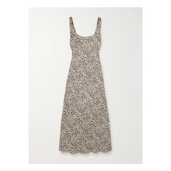 릭소런던 본디 프린트 크레이프 드 신 미디 원피스 46376663162890099