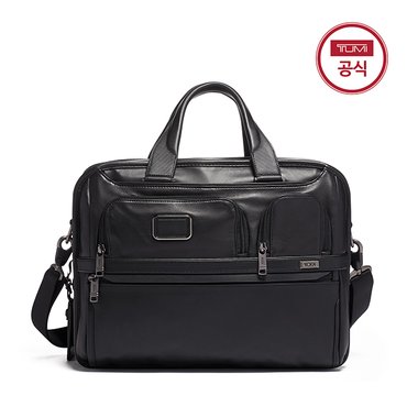 TUMI [TUMI KOREA] 알파 확장형 오거나이저 랩탑 브리프 레더_09603141DL3