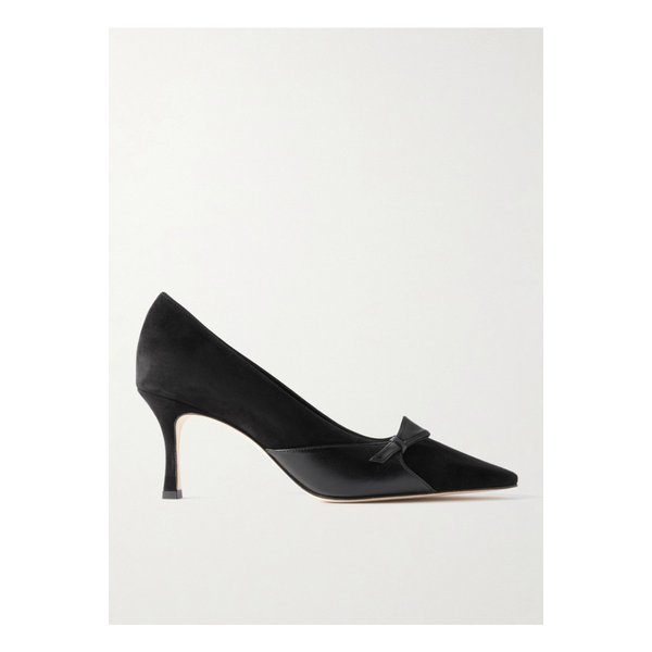 모르코우 스웨이드 가죽 펌프스 70mm 블랙 1647597351896871