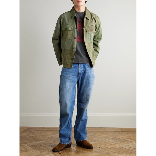 로이 프린트 가먼트 다이드 코튼 저지 티셔츠 46376663162931709