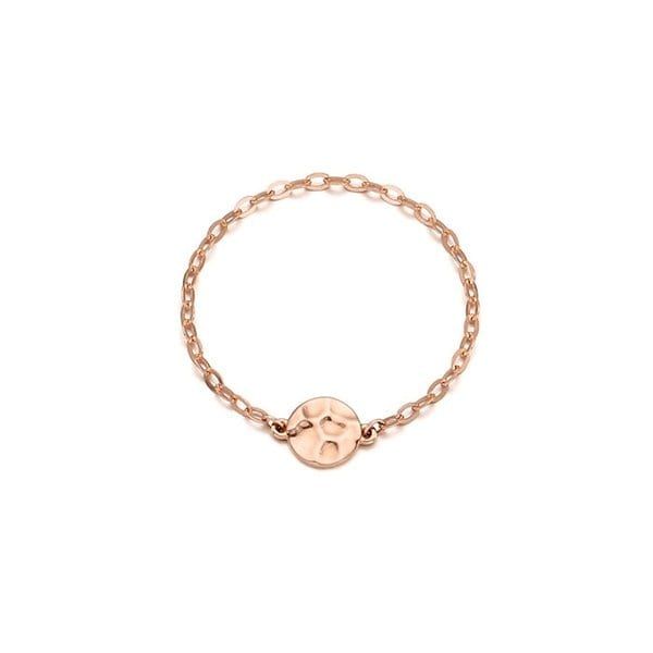 14K 핑크골드 러프 체인반지 TRSK4P21105M