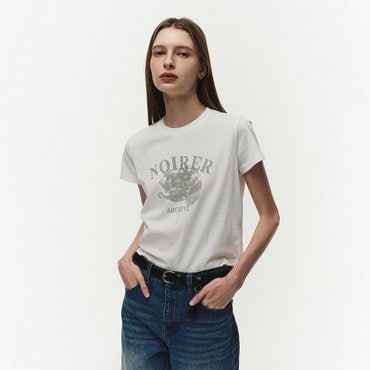 노이어 포우먼 아카이브 프린트 크롭 티셔츠 NW23STS04 (4color)