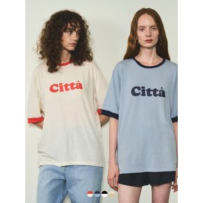 Retro Citta Logo Overfit Ringer T-shirt_CTT320(4Color)