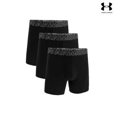 언더아머 1387425-001 남성 UA 퍼포먼스 코튼 6 Boxerjock® 3장