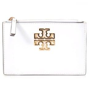 TORY BURCH 158129 [] 트리 자작 나무 카드 케이스 가죽 브리튼 로고 지퍼 소품 정기 금전 동전