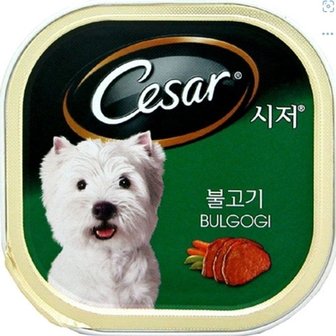  시저 통조림 캔 강아지 간식 불고기 100g 24개 1박스 (WD2856F)_