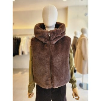 JJ지고트 [여주점] [JJ 지고트]여성 후드 덕 다운 베스트 GRAA2VTR11