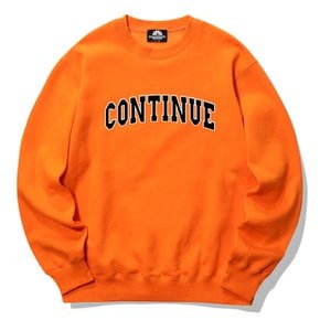 CONTINUE LOGO 크루넥 - 오렌지