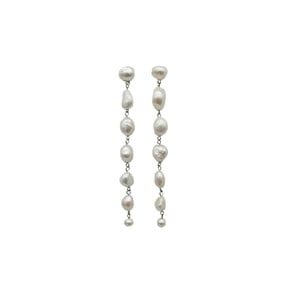 Seven Pearl Long Earrings