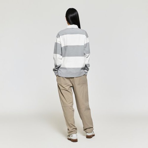 [여주점] FC STRIPE LONG SLEEVE POLO SHIRT-LIGHT GREY