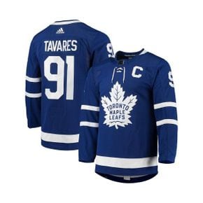 맨즈 John Tavares 블루 토론토 메이플 Leafs 홈 캡틴 패치 어센틱 프로 플레이어 저지