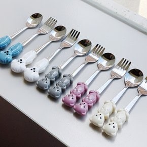 파스텔 캔디 베어 스푼 (6color)
