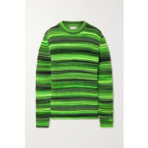 Striped Wool-blend Sweater 그린