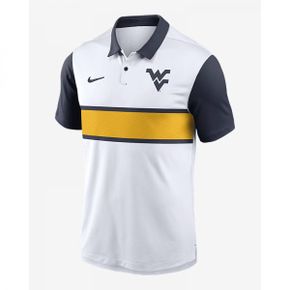 West Virginia Mountaineers Primetime Campus 베이퍼 맨즈 나이키 드라이핏 컬리지 폴로 카라티