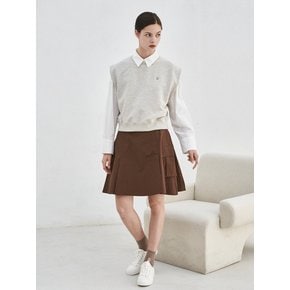 포켓 에이라인 플레어 스커트(브라운) _ Pocket A-Line Flared Skirt(Brown)