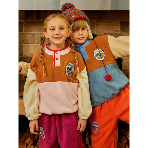 스트로베리 유아 아동 키즈 폴라플리스 티셔츠