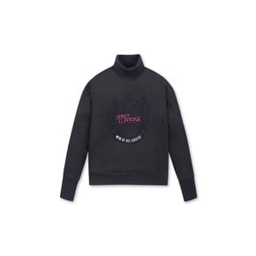 골프 (WWTBW24706NYD)Women Denim-like high-neck sweatshirts