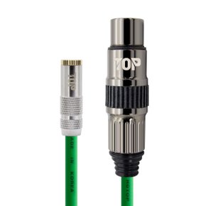 국산 3.5스테레오 XLR 암암 케이블 메탈 그린 0.5M HT-TP6959