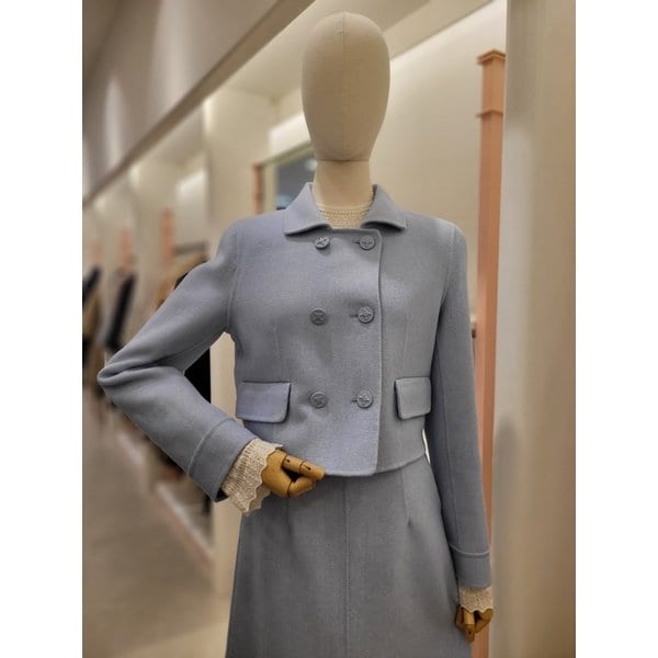 [여주점] 여성 더블 버튼 핸드메이드 크롭 자켓 (ITOAHJK580B)