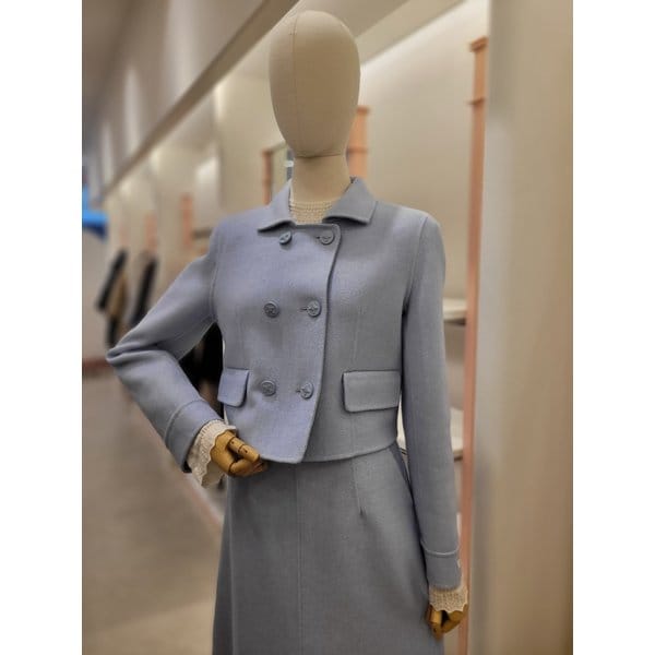 [여주점] 여성 더블 버튼 핸드메이드 크롭 자켓 (ITOAHJK580B)