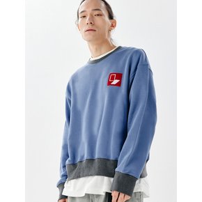 Door`Box Sweat Shirt (Mix-Blue)