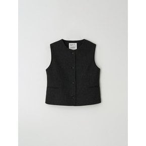 brenda wool vest - charcoal