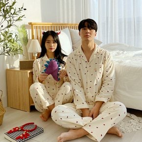 / 산타양말 크리스마스 순면 100  겨울 커플 잠옷