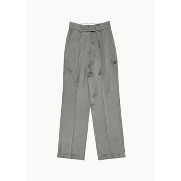 샵아모멘토 카이스 25SS 0174 Silky Tailored Pants, Gray Green