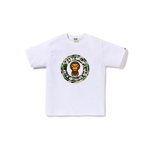 반팔 티셔츠 002TEL801003MWH0 WHITE GREEN DOM