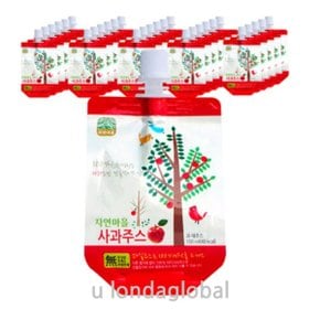 자연마을 건강 간식 사과 착즙 주스 100ml 30개