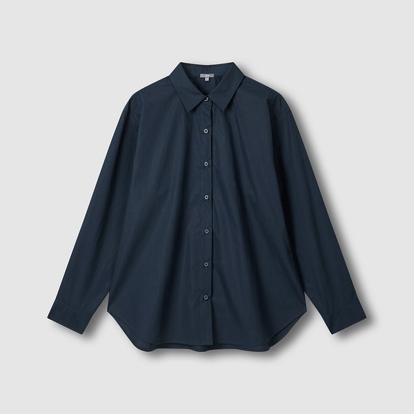 여 루즈핏 포플린 긴팔 셔츠 J116203521056