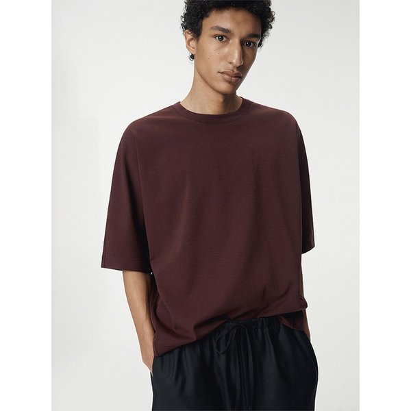 Dolman Sleeve Oversized T Shirts_Burgundy
