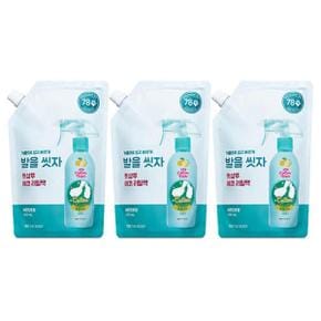 발을씻자 풋샴푸 레몬 리필 500ml x 3개