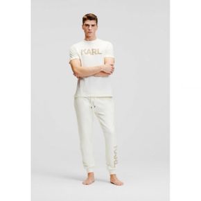 4343074 KARL LAGERFELD BOTTOM FLOCK LOGO - Tracksuit bottoms pristine 72731027