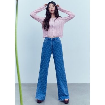 게스 [게스진] [SUZY] YP2D6085 여성 M톤 변형 다이아 와이드_MEDIUM BLUE