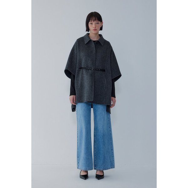 캐시미어 블렌드 루즈 핏 판초 코트 7155416007270
